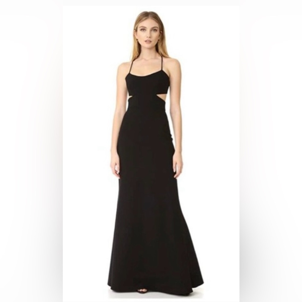 Jill Stuart Black Sleeveless Spaghetti Strap Gown